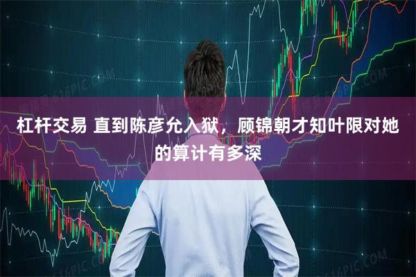 杠杆交易 直到陈彦允入狱，顾锦朝才知叶限对她的算计有多深